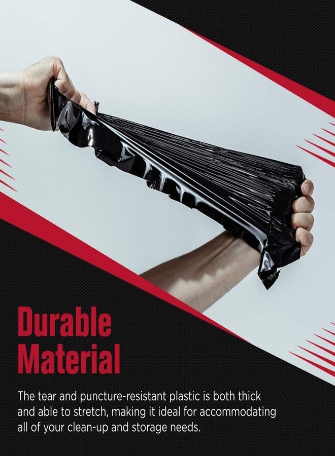 V4L 19"X21" Garbage Bag - Heavy Duty Black Trash Bags for Home, Office, and Outdoor Use 30 Black Bag Per Roll Pack Of 10 Rolls (300 Garbage Bag) - Image 2